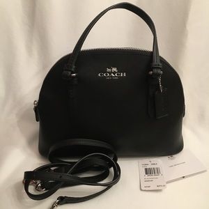 NWT Coach Mini Dome Bag w/ Strap - Blk